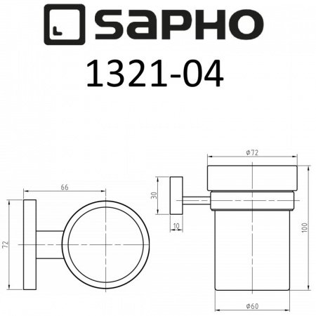 Стакан для ванной Sapho OLYMP 1321-04 хром