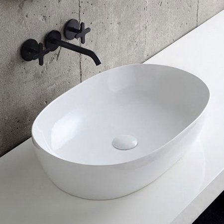 Раковина накладная 60см Azzurra Elegance ECI60 bi*0 белый