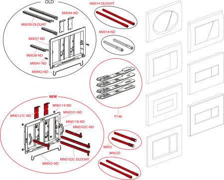 Кнопка смыва AlcaPlast ALCA M70 белый