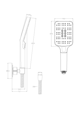 Душевой гарнитур Cersanit Ferro 64085 хром