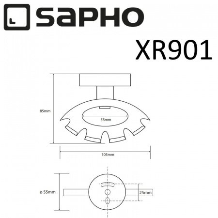 Держатель зубных щеток и пасты Sapho X-ROUND XR901 хром