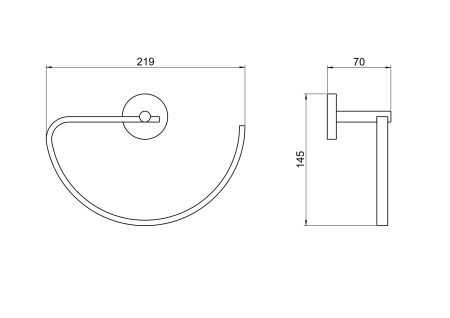 Полотенцедержатель-кольцо Aquatek Бетта AQ4621CR хром