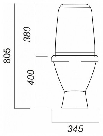 Унитаз Sanita Кама эконом KMASACC01090111 белый с бачком и стандартным сиденьем