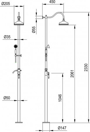 Душевая стойка Timo Arisa SX-5000/00 хром