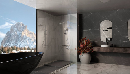 Душевая стойка со смесителем Vincea Rondo VSFS-1R1CH хром