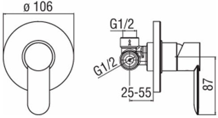 Смеситель для душа Nobili Sand SA99108CR хром