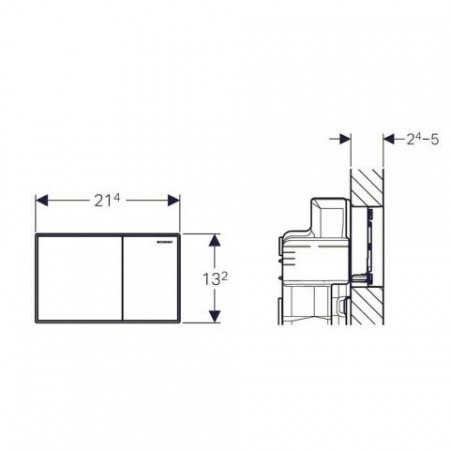 Кнопка смыва Geberit Sigma 60 115.640.SI.1 белый