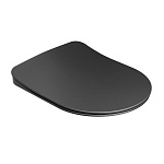 Крышка-сиденье Uni Chrome Flat X01795 с микролифтом, черный матовый