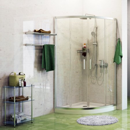 Душевой угол WasserKraft Main 41S01 90x90x200, профиль хром, стекло прозрачное