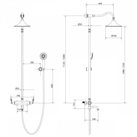 Душевая стойка Lemark Prime LM6162BRG золото/черный
