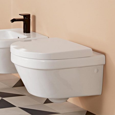 Унитаз подвесной безободковый Villeroy&Boch Architectura Pack 4694HR01 с сиденьем микролифт