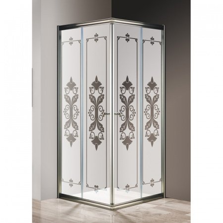 Душевой уголок Cezares Giubileo A-2 90x90 профиль Бронза стекло прозрачное