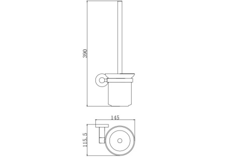 Ершик подвесной Aquatek Вега AQ4010MB черный матовый