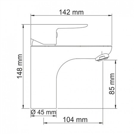 Смеситель для раковины WasserKraft Leine 3503 хром