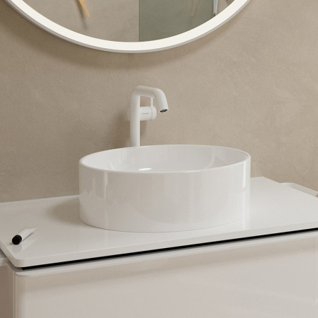 Смеситель для раковины Hansgrohe Tecturis S 73370700 белый матовый