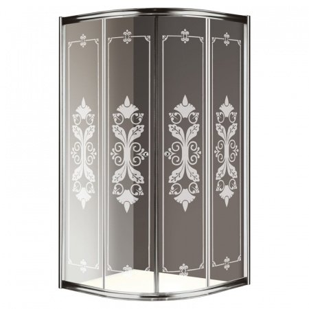 Душевой уголок Cezares Giubileo R2 90x90 профиль Хром стекло прозрачное