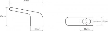 Крючок Bemeta Via 102306172 Хром