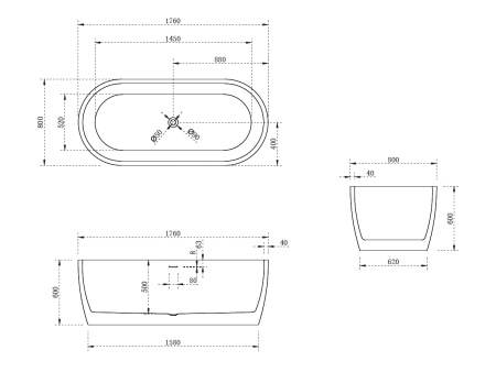 Акриловая ванна ABBER AB9219