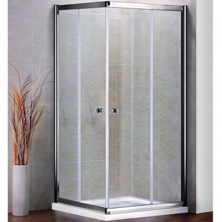 Душевой уголок Cezares Pratico A-2 80x80 профиль Хром стекло прозрачное