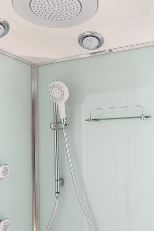 Душевая кабина Black&White G8505 90x90x215 профиль хром глянцевый, стекло прозрачное