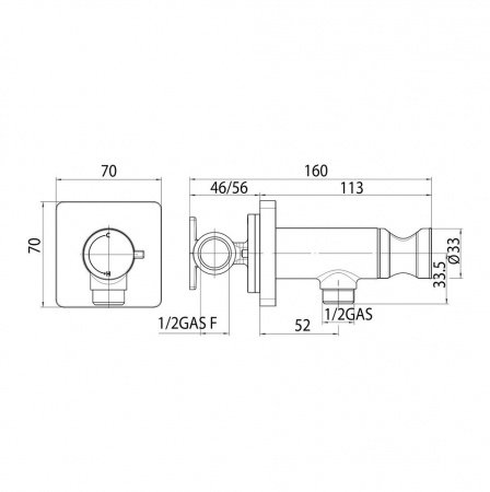 Гигиенический душ со смесителем Bossini Cube Brass E38003B.073 черный матовый