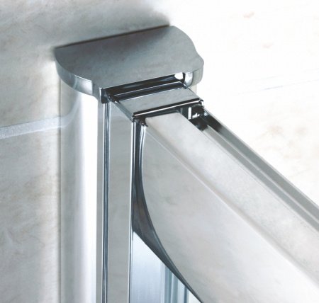 Душевой уголок Cezares Pratico AH-1 100x80 профиль Хром стекло прозрачное