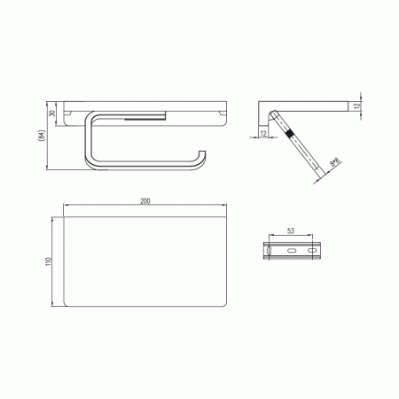 Держатель туалетной бумаги Villeroy & Boch Elements-Striking TVA15202300061 хром