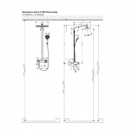 Душевая стойка Hansgrohe Raindance Select E 27288000 хром