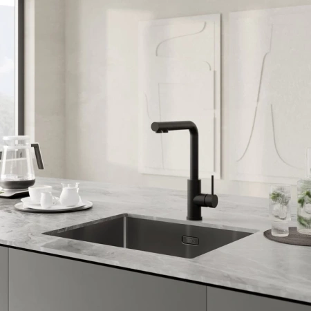 Смеситель для кухни IDDIS Rule RULBLLFi05 черный матовый