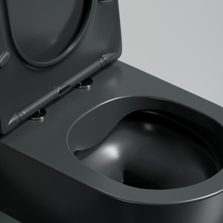 Унитаз подвесной безободковый Ceramica Nova Modena Rimless CN6063MDH антрацит матовый