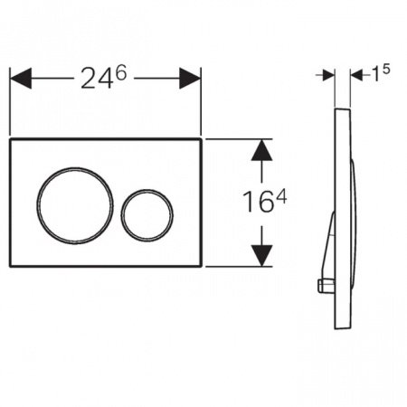 Кнопка смыва Geberit Sigma 20 115.882.14.1 черный матовый