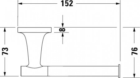 Держатель туалетной бумаги Duravit Starck T 0099374600 Черный матовый