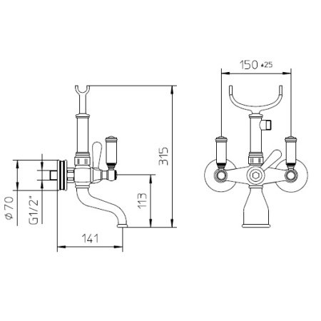Смеситель для душа Bossini Liberty Z001103.030 хром