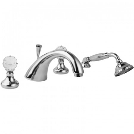 Смеситель на борт ванны Cezares Atlantis ATLANTIS-BVD Хром кристаллы Swarovski