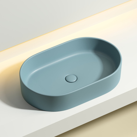 Раковина накладная 60см Ceramica Nova Element CN6048MLG зеленый матовый