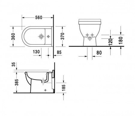 Биде напольное Duravit Starck 3 2230100000