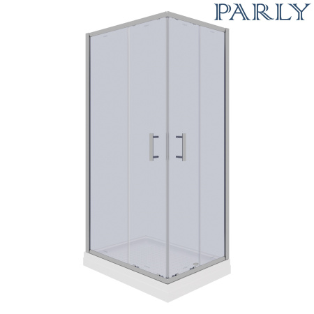 Душевой угол Parly 80x100x185 профиль хром, стекло тонированное