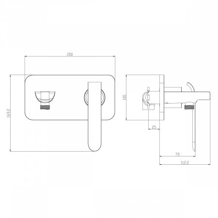 Смеситель для биде Lemark Melange LM4919CW хром