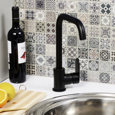 Смеситель для кухни WasserKraft Elbe A7407 черный матовый