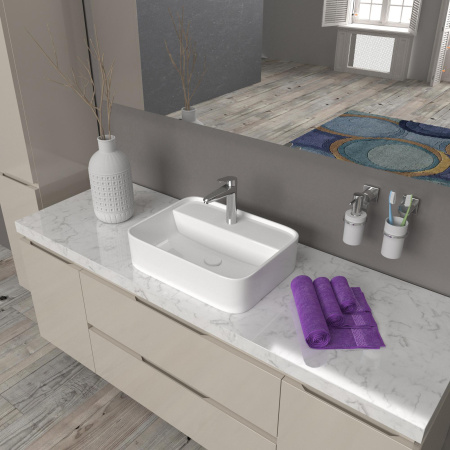 Раковина накладная 55см Point Меркурий PN43833 белый