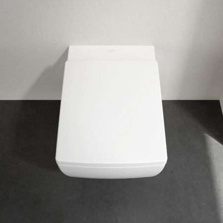 Унитаз подвесной безободковый Villeroy&Boch Memento 2.0 4633R0R1 без сиденья с покрытием CeramicPlus