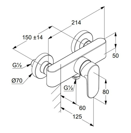 Смеситель для душа Kludi Louva 248313975 черный матовый