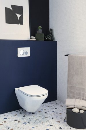 Кнопка смыва Jacob Delafon E20859-CP-MWH хром/белый матовый