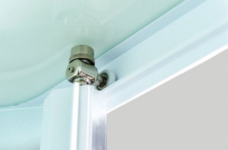 Душевая кабина Esbano LED ESKL100PR 100x100x210см, профиль белый, стекло рифленое