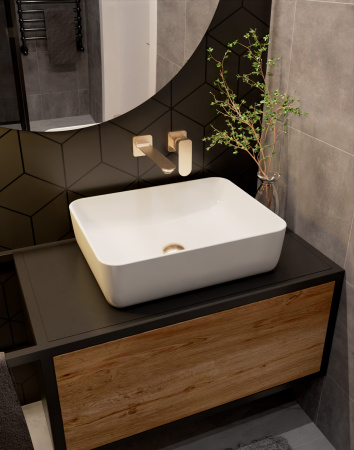 Смеситель для раковины AQUAme Monza AQM6315BG золото матовое