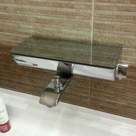 Смеситель для ванны Hansgrohe Ecostat Select 13141400 с термостатом Хром Белый