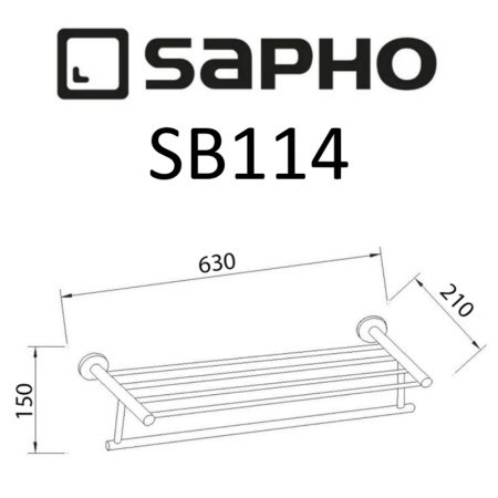 Полка Sapho SAMBA SB114 хром