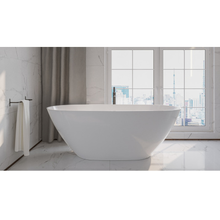 Ванна WHITECROSS Onyx D 160x75 (белый глянец) иск. камень