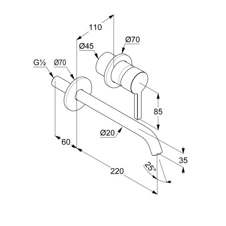 Смеситель для раковины Kludi Nova Fonte 202453915 черный матовый