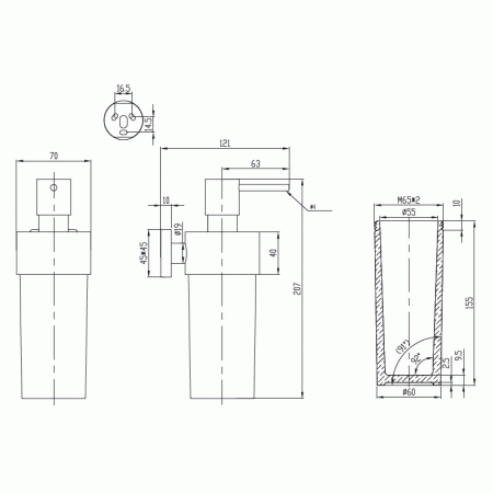 Дозатор Villeroy & Boch Elements-Striking TVA15200700061 хром